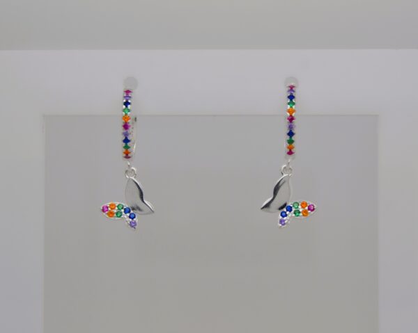 Bling Hanging Butterfly Earrings