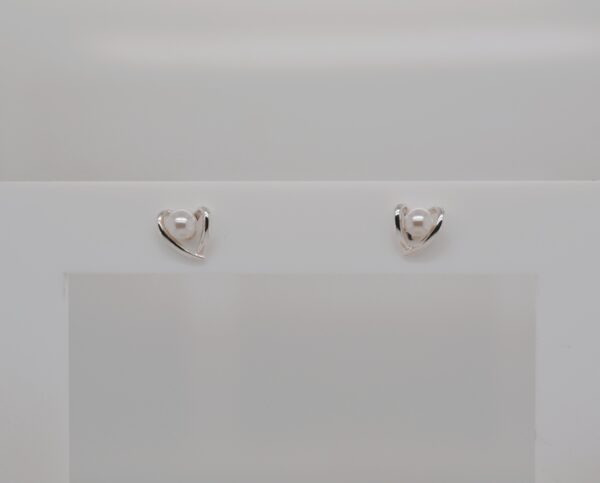 Pearl Heart Studs