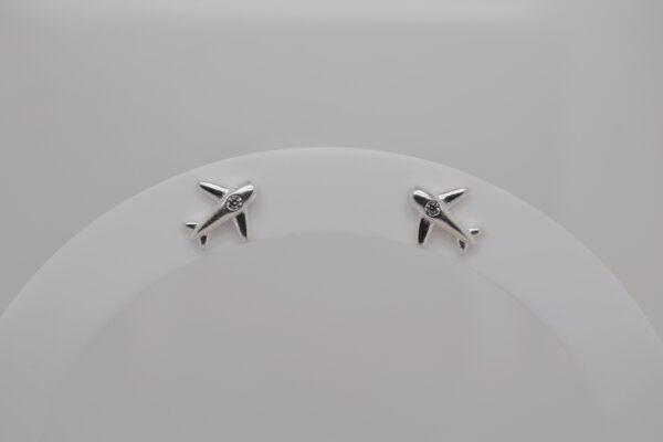 Silver Plane Studs
