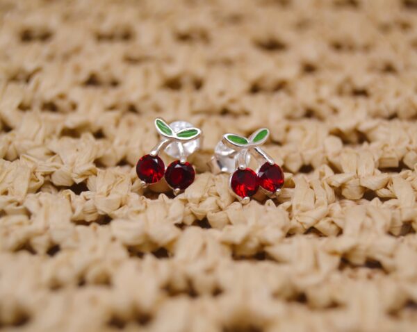 Bling Cherry Studs