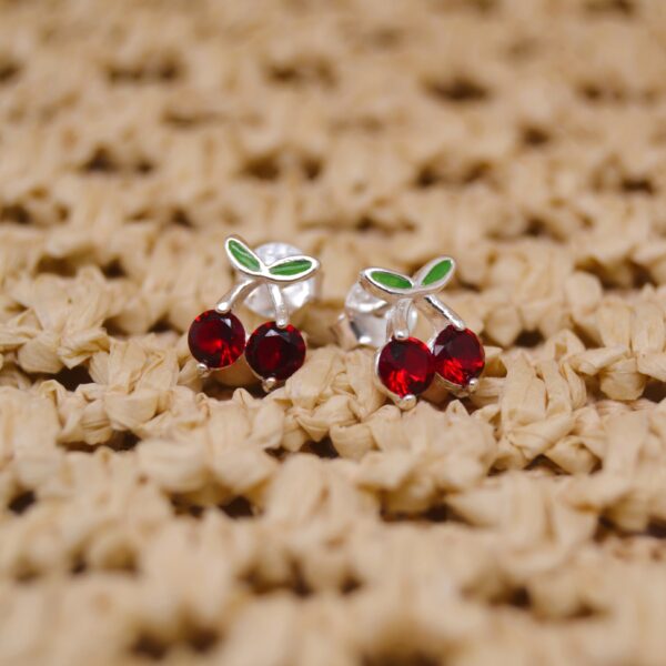 Bling Cherry Studs