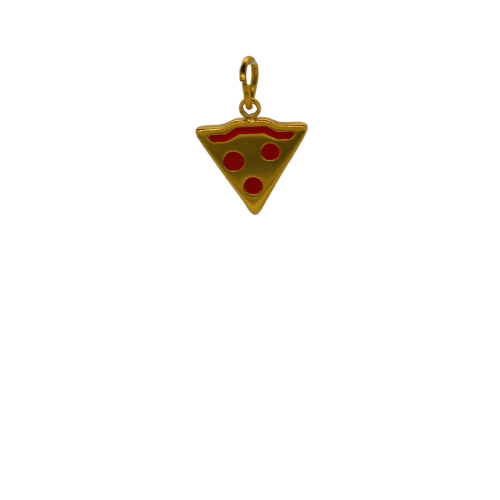 Gold Pizza Charm