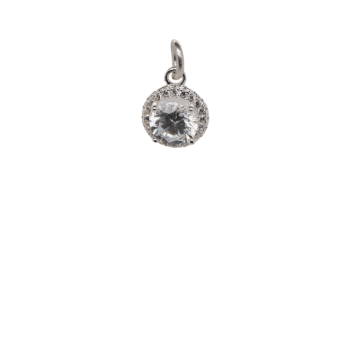 Silver Cubic Pendant Charm