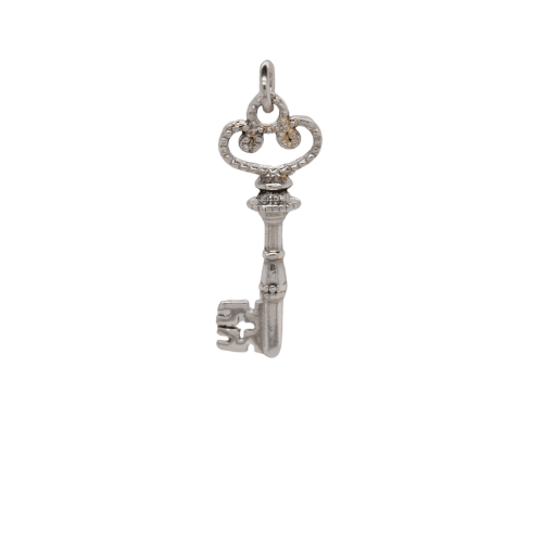 Silver Key Charm