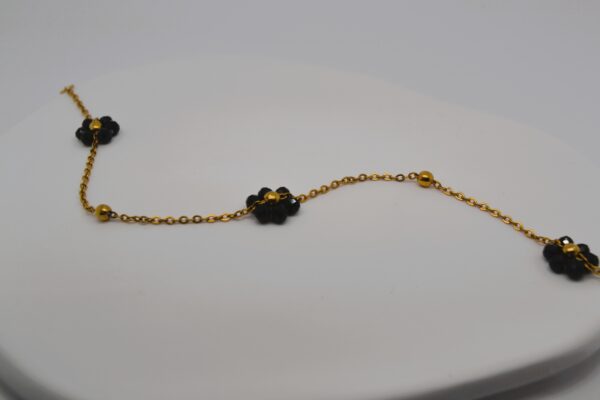 Black Gold Flower Bracelet