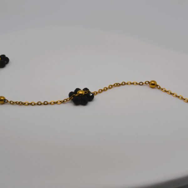 Black Gold Flower Bracelet