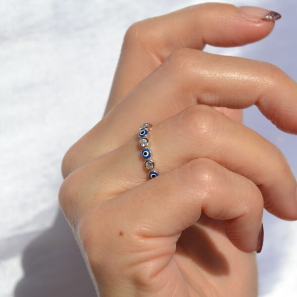 Round Evil-Eye Ring