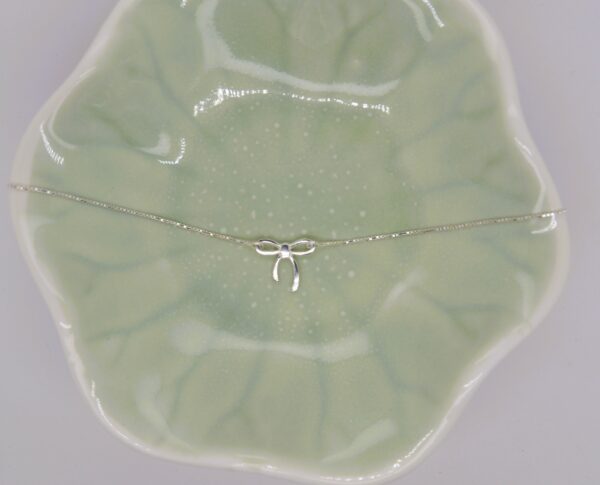Silver Bow Necklace