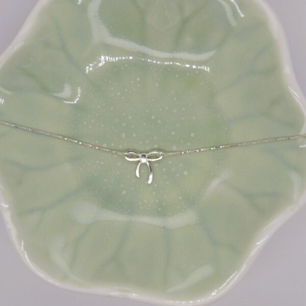 Silver Bow Necklace