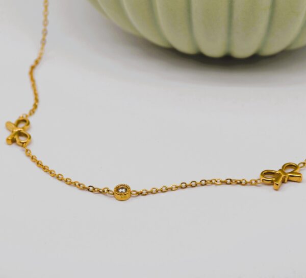 Gold Bow Necklace