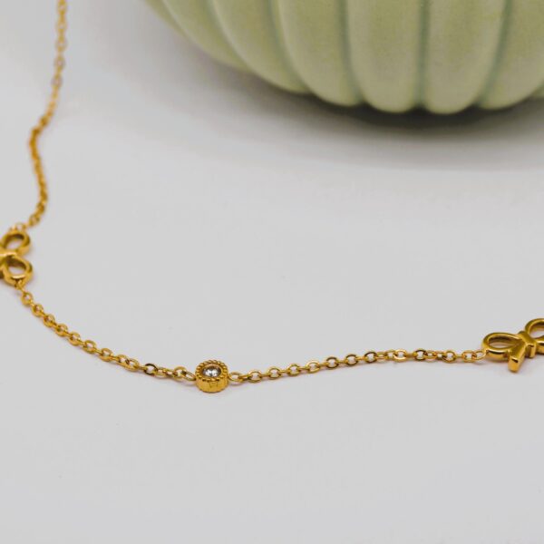 Gold Bow Necklace