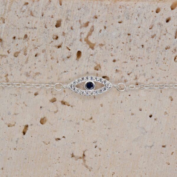 Silver Evil Eye Bracelet