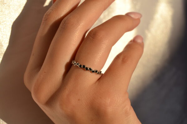 Stella Black Cubic Ring