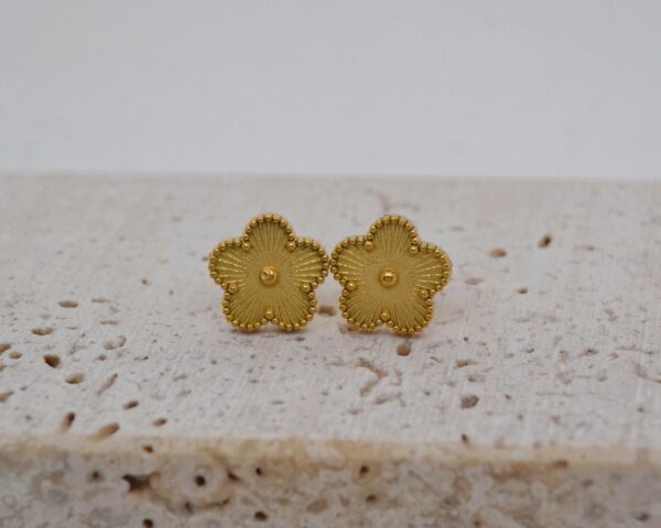 Gold Flower Studs