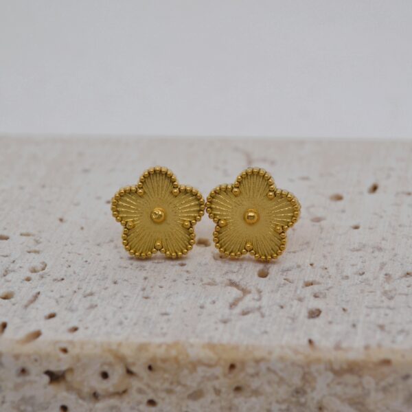 Gold Flower Studs