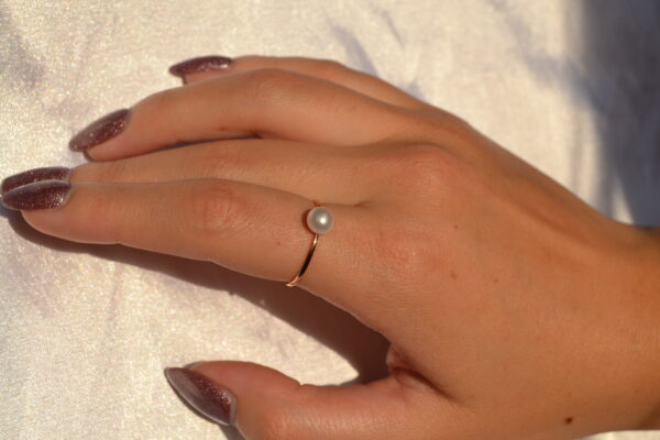 Gold Pearl Ring