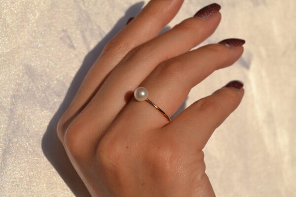 Gold Pearl Ring