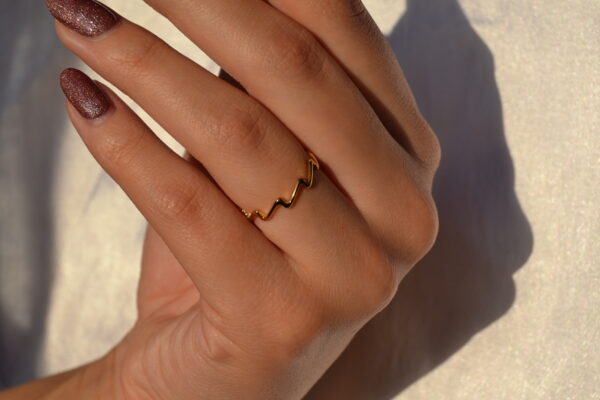 Gold Squiggly Ring
