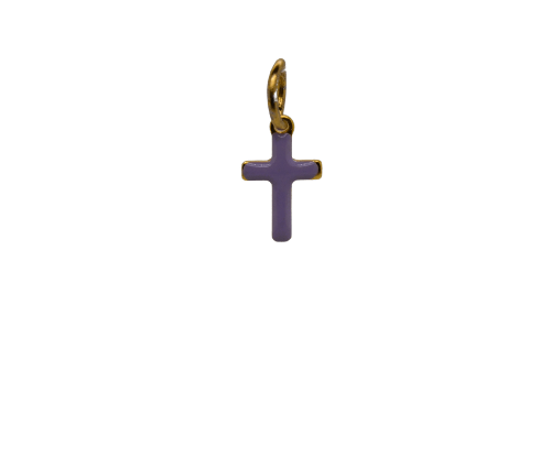 Purple Cross Charm