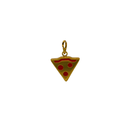 Gold Pizza Charm