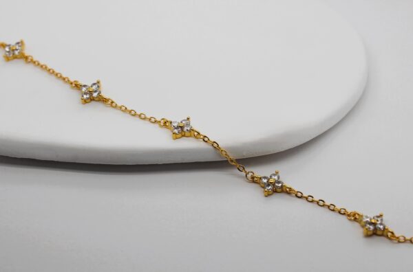 Gold Bling Flower Bracelet