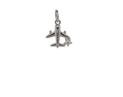 Silver Airplane Charm
