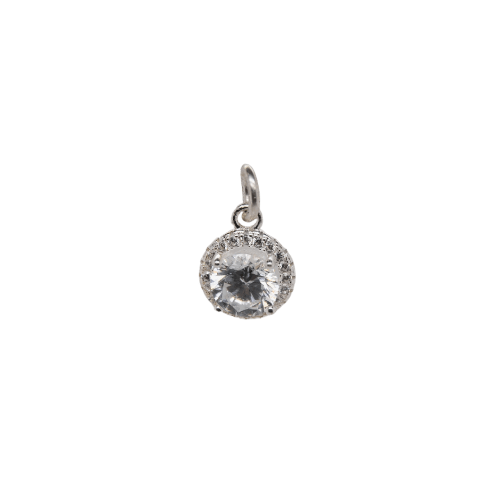 Silver Cubic Pendant Charm