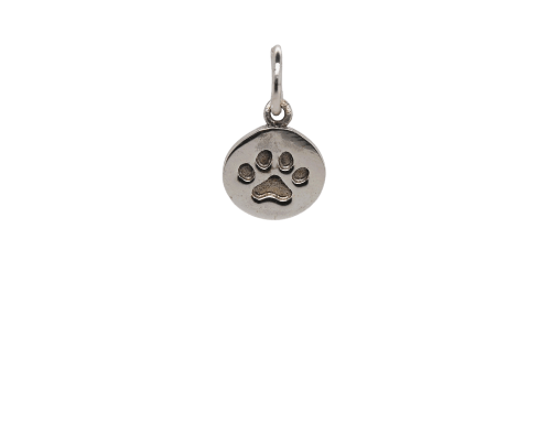 Silver Dog Paw Disc