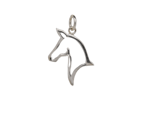 Silver Horse Head Charm