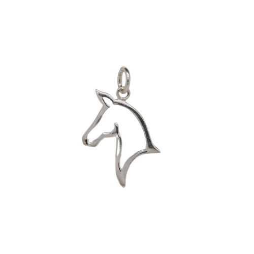 Silver Horse Head Charm