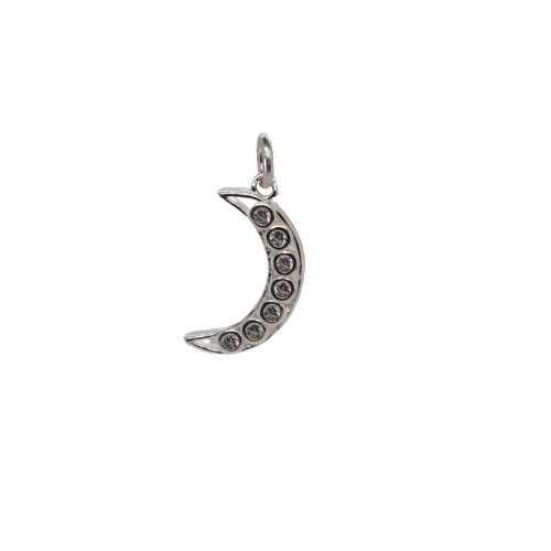 Silver Bling Moon Charm