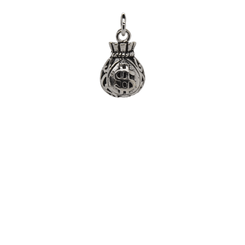 Silver Money Bag Charm