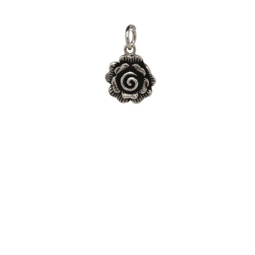 Silver Rose Charm