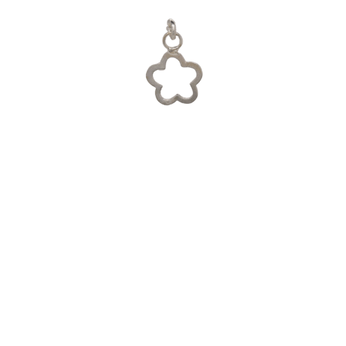 Silver cut-out Flower Charm
