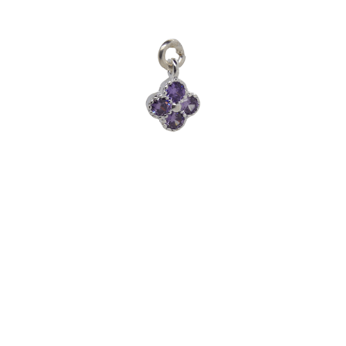 Purple Clover Charm