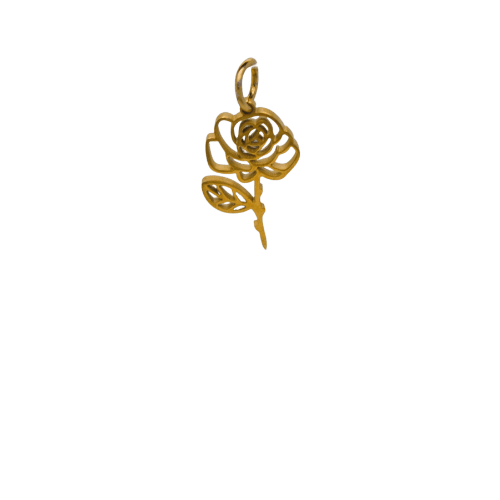 Gold Rose Charm