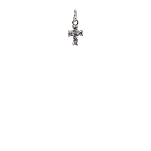 Silver Bling Cross Charm