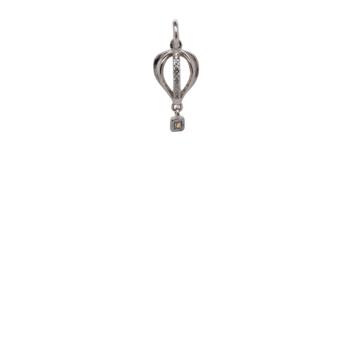 Silver Air Balloon Charm