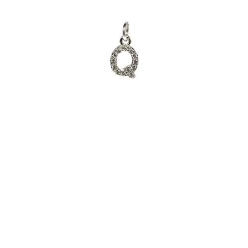 Cut-out Bling Initial Q