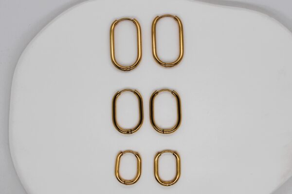 Oval Stainless Steel Huggies