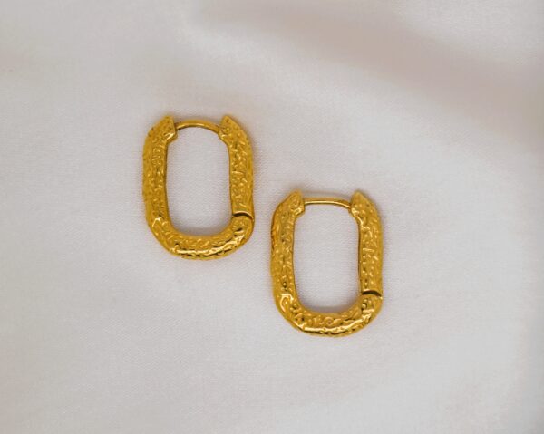 Gold Plated Square Huggies