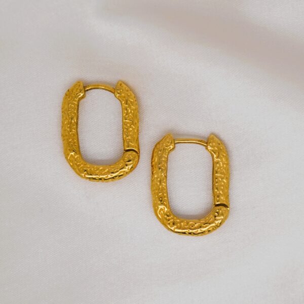 Gold Plated Square Huggies