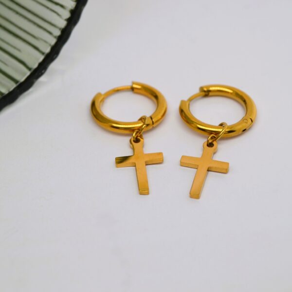 Gold Cross Huggies
