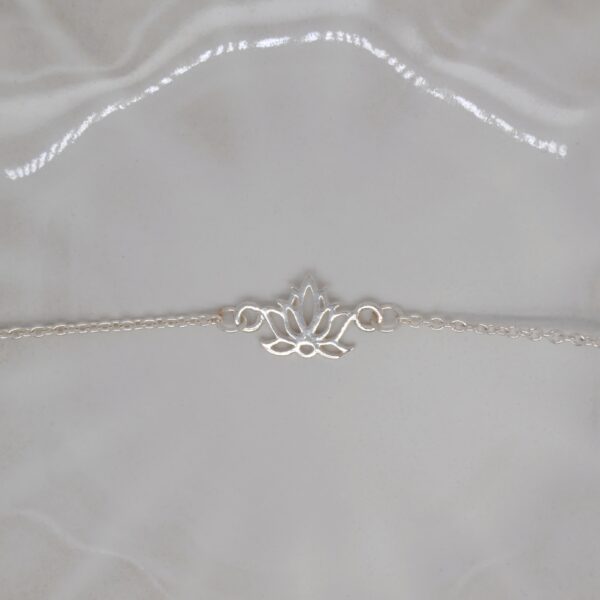 Silver Lotus Bracelet