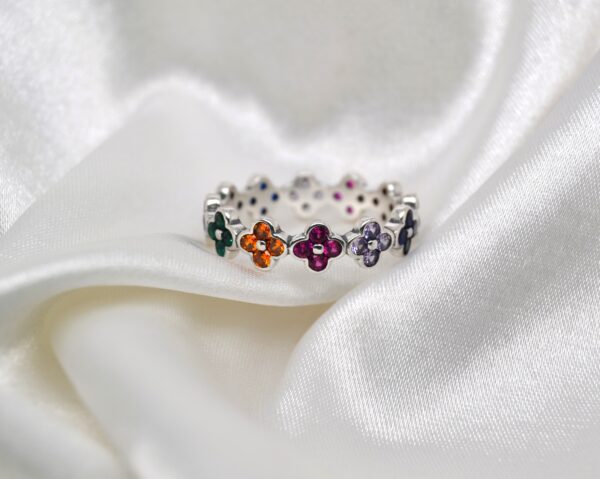 Rainbow Flower Ring
