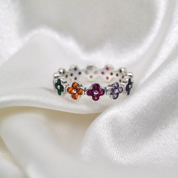 Rainbow Flower Ring