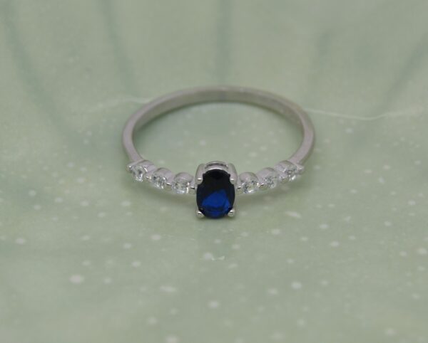 Silver Sapphire Ring