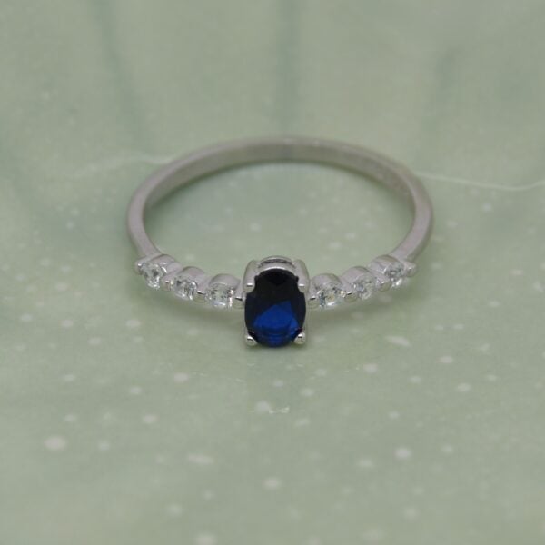 Silver Sapphire Ring