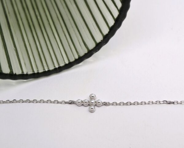 Pearly Cross Bracelet