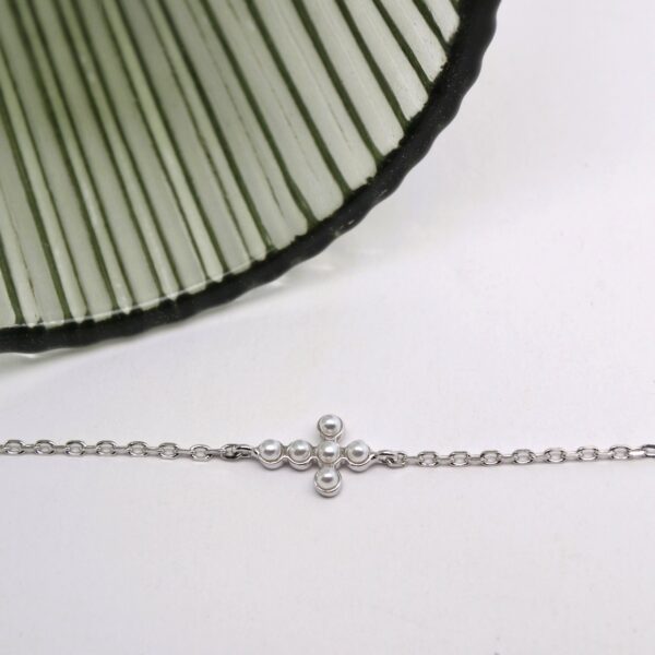 Pearly Cross Bracelet